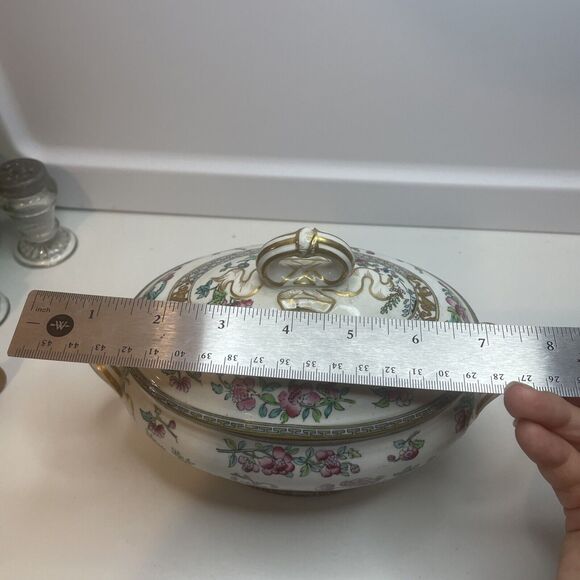 Antique MINTON INDIAN TREE Small Tureen or Sugar Server - Picture 12 of 12